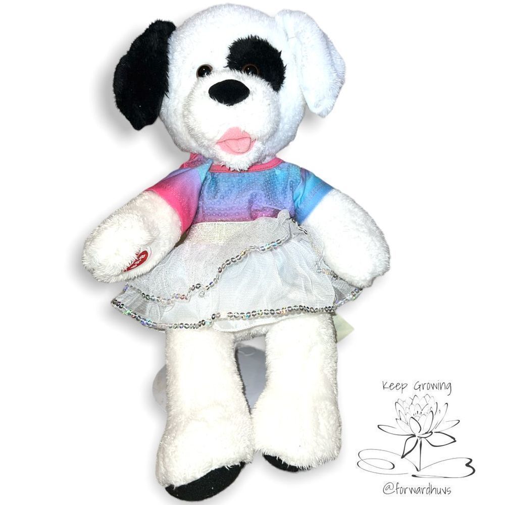 Build a Bear Cookies & Cream Pup in Shirt and Skirt